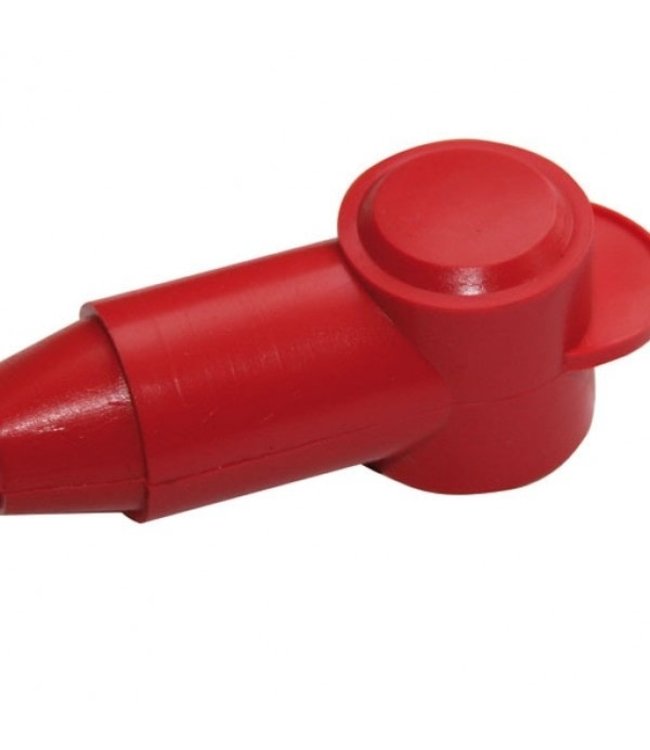 Afdekkap rond rood of zwart 12mm