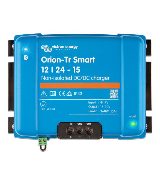 Victron Orion-Tr Smart DC-DC-acculader 12/24-15A 360W Niet-geïsoleerd