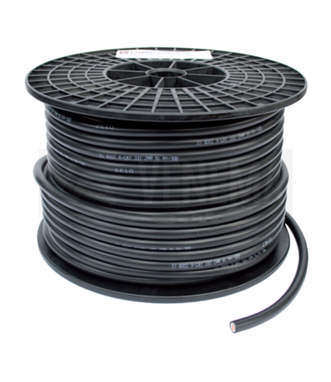 Accukabel 25mm2 dubbel geïsoleerd zwart