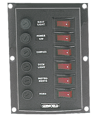 Osculati Schakelpaneel met 6 schakelaars