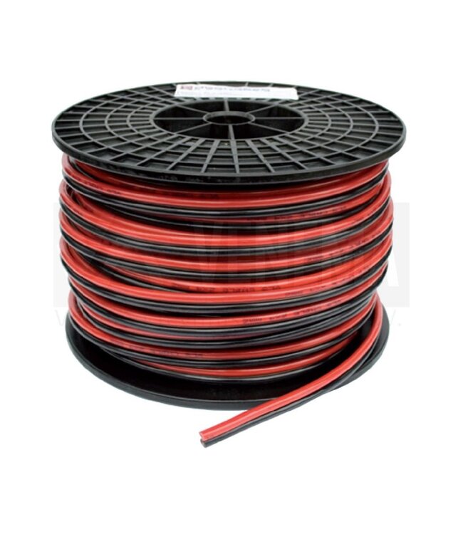 Accukabel PVC Twinflex rood/zwart 2x4 mm2