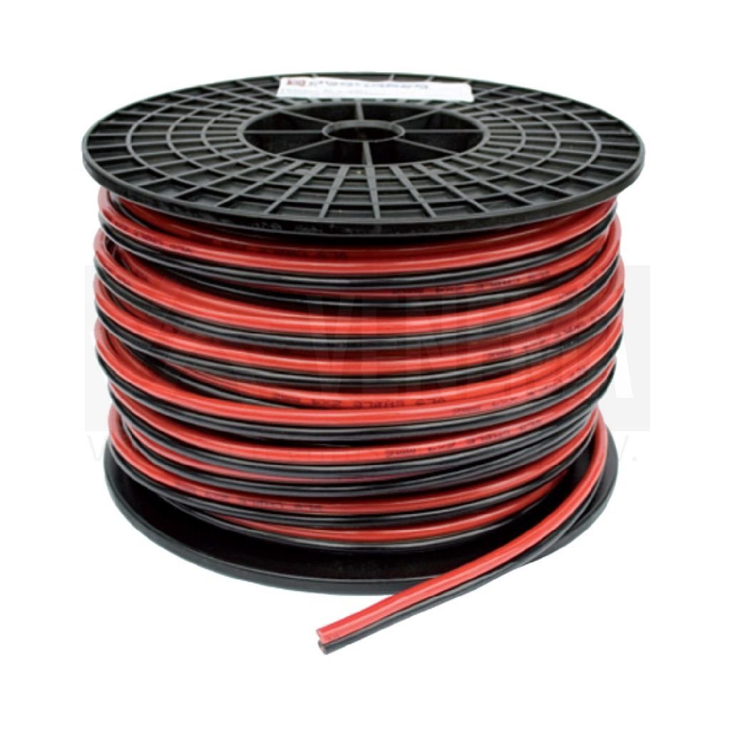 VTB Accukabel PVC Twinflex rood/zwart 2x4 mm2