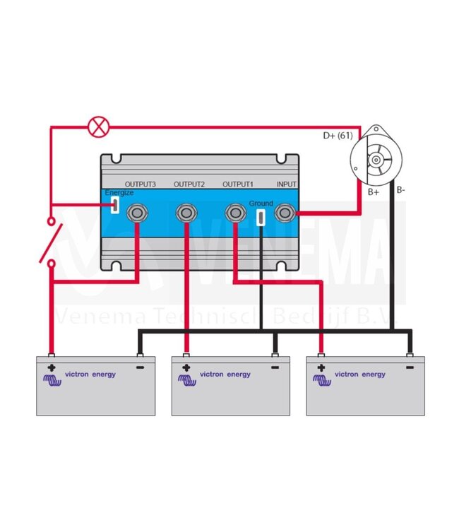 Victron Argo FET accuscheider 200-2AC isolator