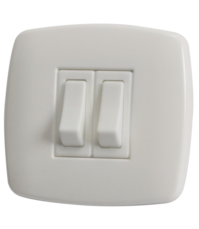 Witte schakelaar Dubbel