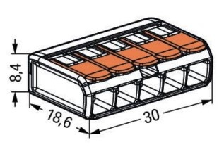 Wago compact lasklem 5-voudig, foto 2 van 2