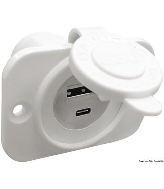 USB-stekker + C-type wit