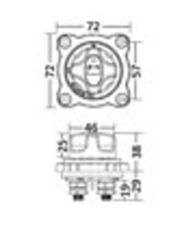 Batterijschakelaar voor halfinbouwmontage