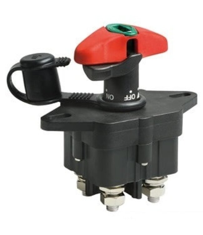 tweepolige batterijschakelaar met sleutel