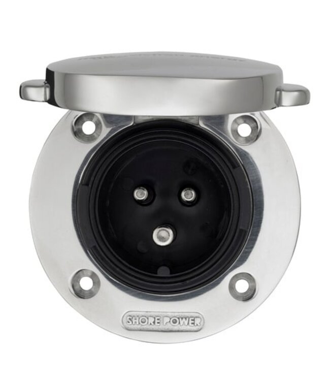 Walstroom invoer 16A RVS