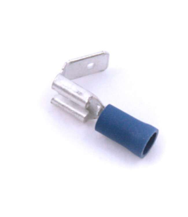 Vlakstekerhuls met extra tab blauw geisoleerd