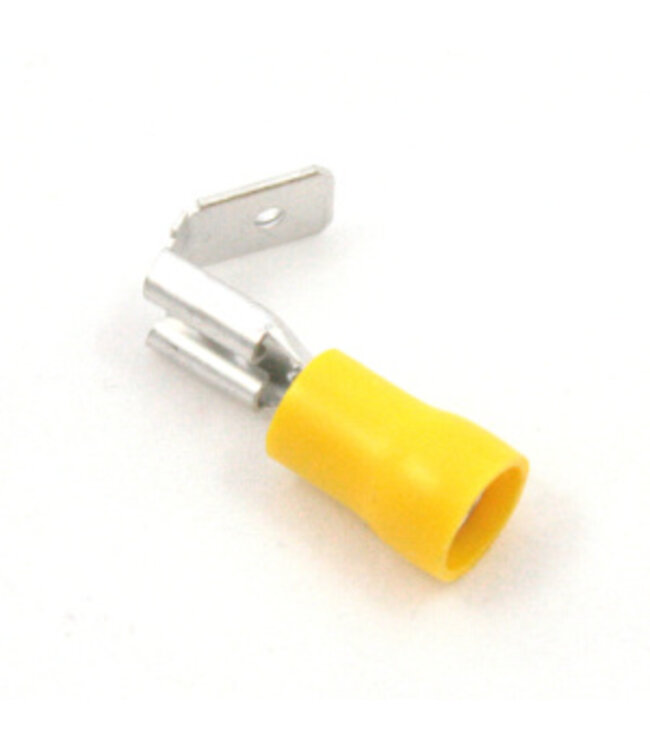 Vlakstekerhuls met extra tab geisoleerd geel