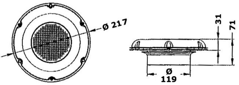 Osculati Solar dekventilator, foto 2 van 3