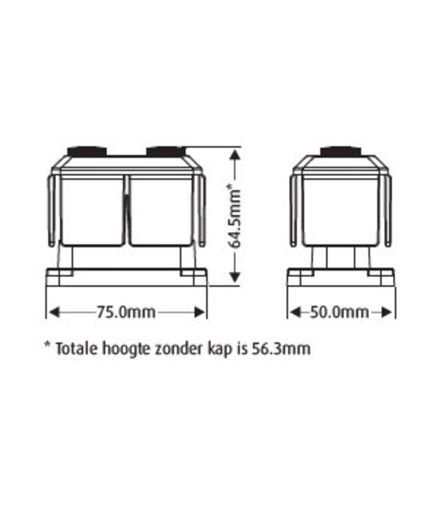 TBS DCM geïsoleerde studs 2 aansluitbouten