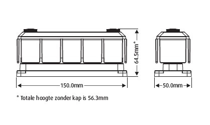 TBS Electronics DCM Busbars modulair 5x 60V 600A, foto 3 van 3