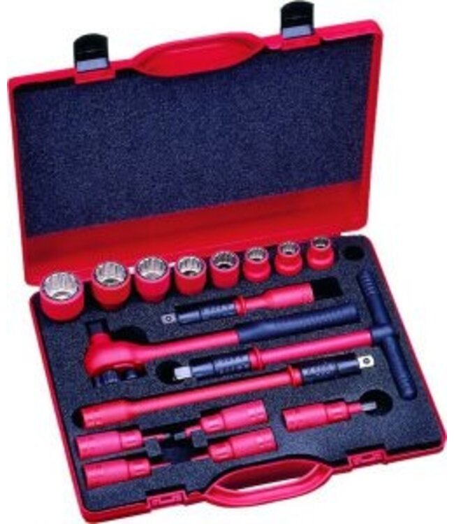 Combinatie Set met geïsoleerde doppen 1/2″ VDE 1000V