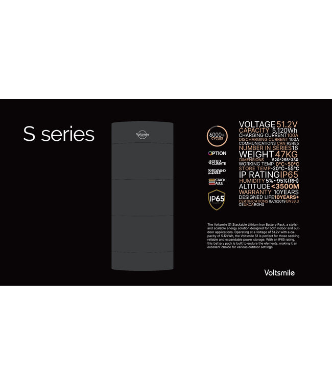 Voltsmile S serie IP65 5.12kW Per Module