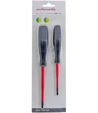 Intercable Schroevendraaierset combi Pozidriv/Sleuf SLIM VDE 1000V