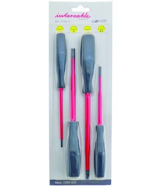 Intercable Schroevendraaierset sleuf SLIM  VDE 1000V