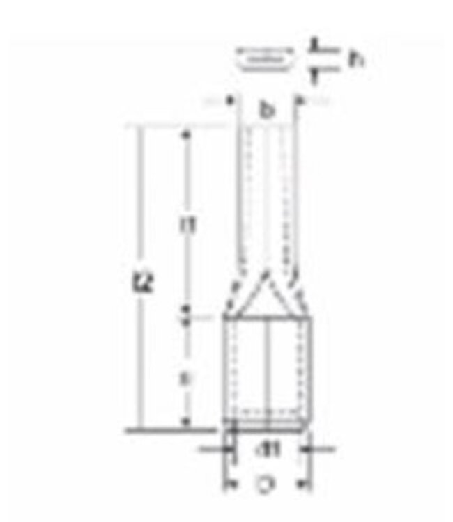 Kabelschoen stift 16 mm2