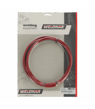 Weldkar Binnengeleider Teflon rood 1.0mm-1.2mm, 4 mtr