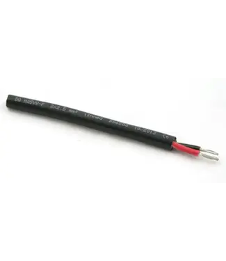 Ronde vertinde kabel zwart 2x1,5