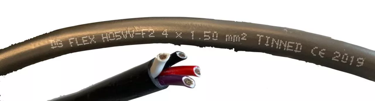 Ronde vertinde kabel zwart 2x2,5, foto 2 van 2