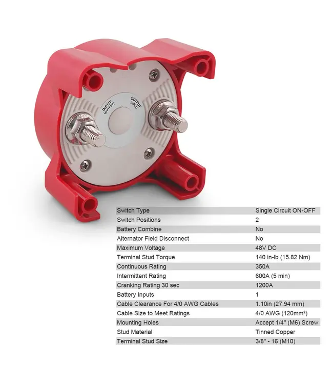 VTB Batterijschakelaar Deluxe 350A