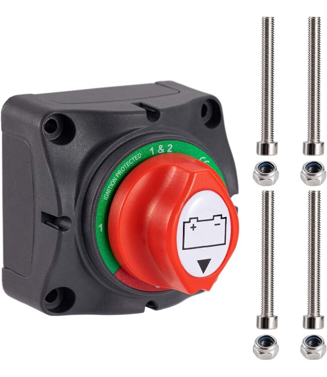 VTB Opbouw batterijschakelaar 200A 4-standen (1–2–Both–Off)