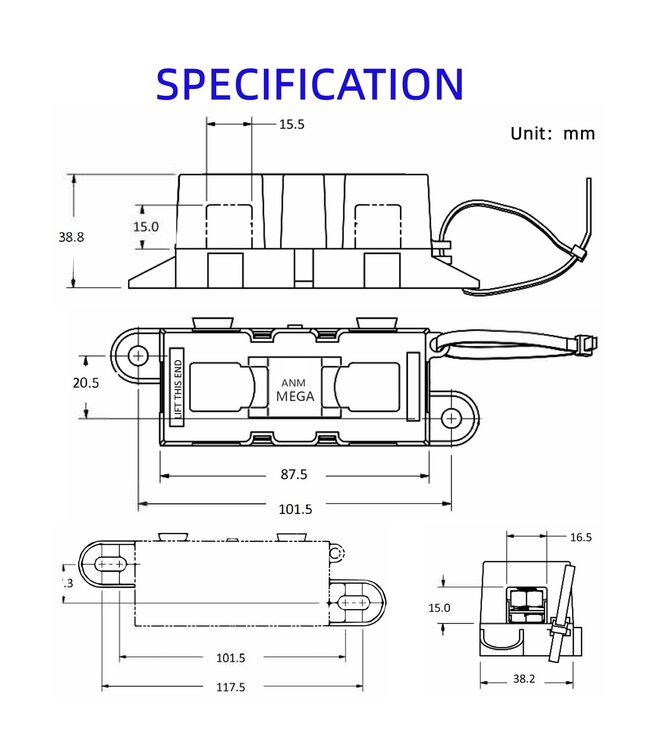 VTB Mega zekeringhouder