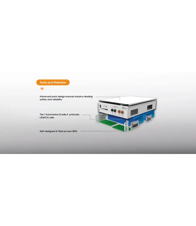 Pytes E-Box 48100R TE+ 51.2V 5,12 kWh batterij