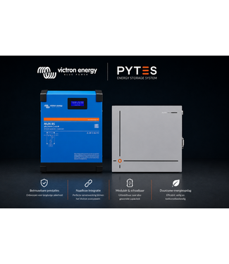 1 fase pakket Pytes 11,78 kWh en Victron Multi RS solar  6 kVa