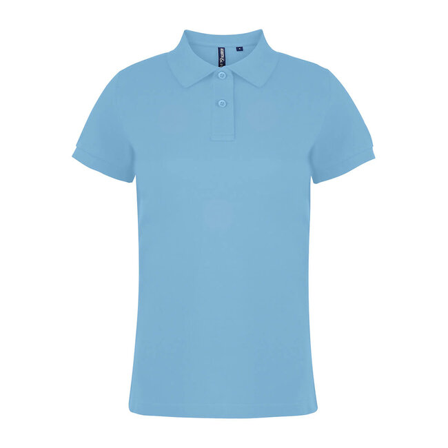 Basic polo dames baby blauw