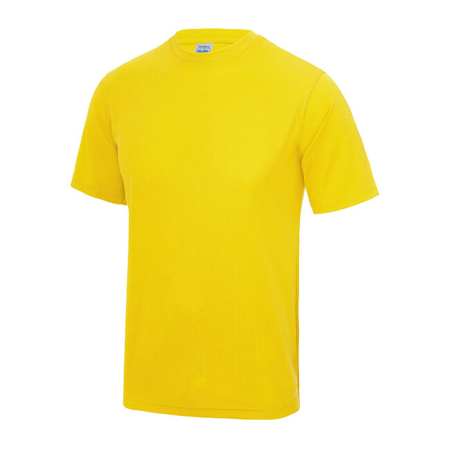 Basic T-shirt sport heren geel