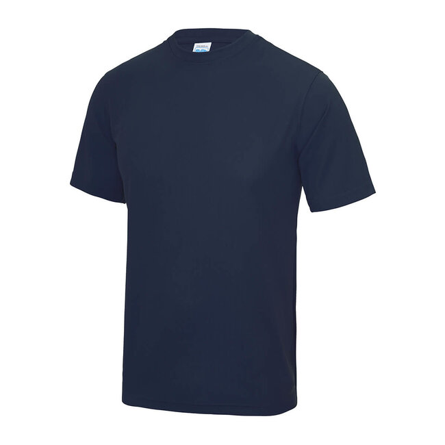 Basic T-shirt sport heren navy blauw