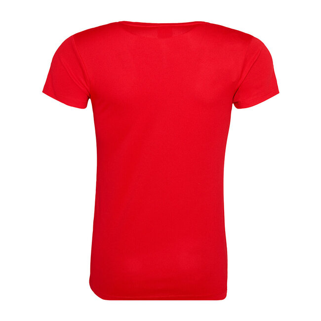 Basic T-shirt sport dames rood