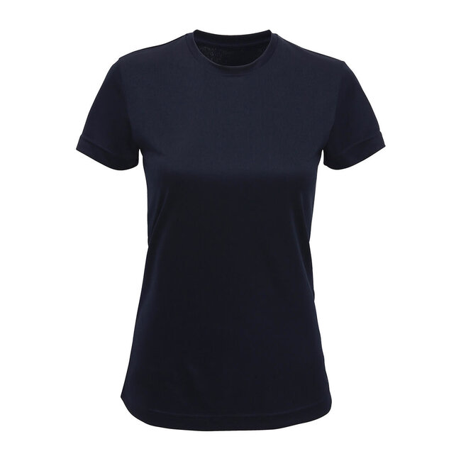 Basic t-shirt sport slim fit dames navy blauw