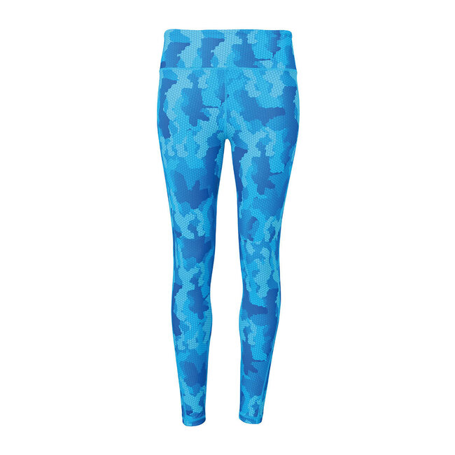 Premium camo legging sport dames blauw