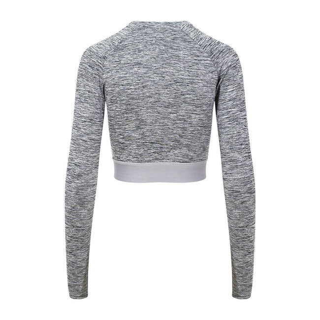 Basic longsleeve sport dames grijs