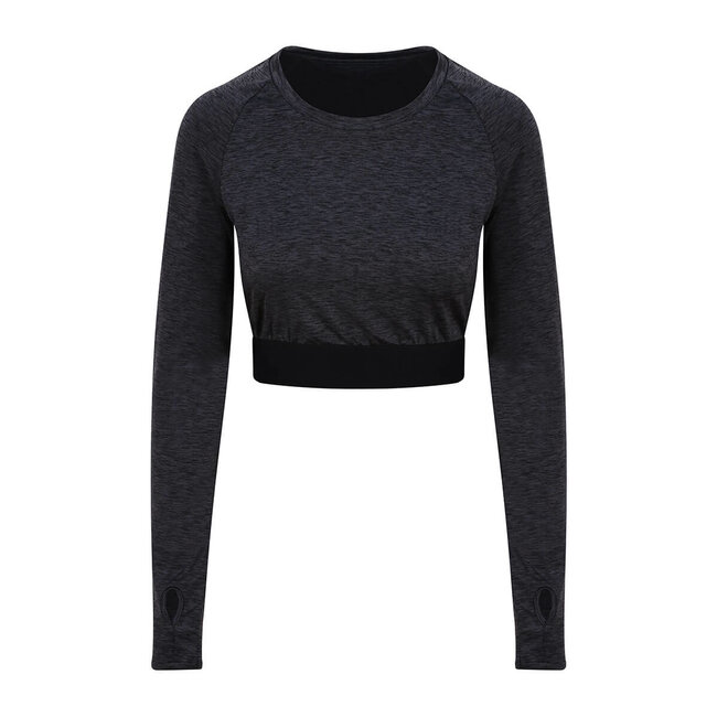 Basic longsleeve sport dames zwart