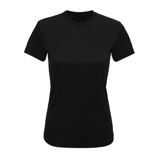 Basic t-shirt sport slim fit dames zwart