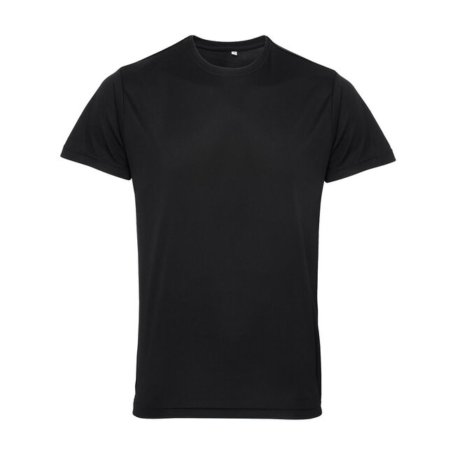 Basic t-shirt sport slim fit heren zwart