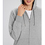 Premium Hoodie Met Rits Unisex Gemeleerd Grijs