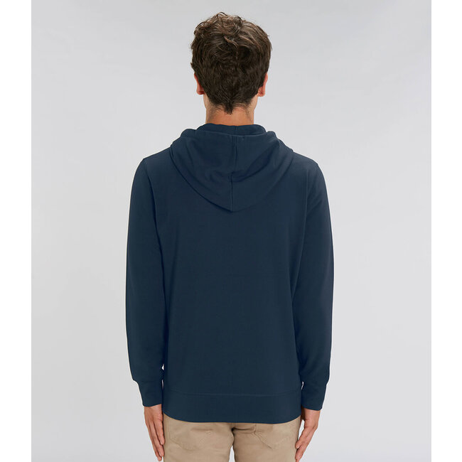 Premium Hoodie Met Rits Unisex Navy Blauw
