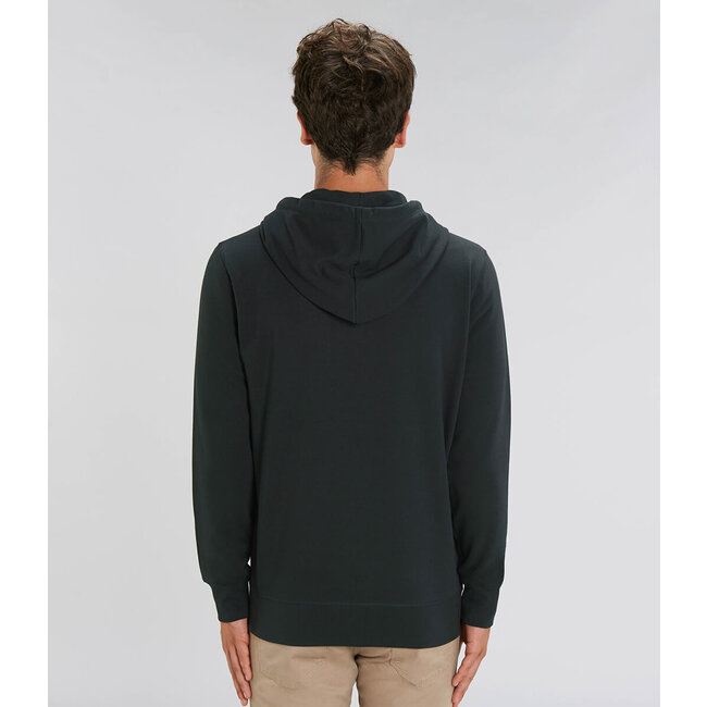 Premium Hoodie Met Rits Unisex Zwart