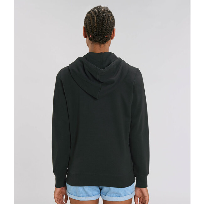 Premium Hoodie Met Rits Unisex Zwart