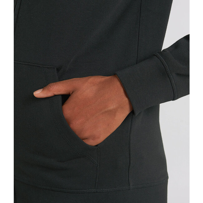 Premium Hoodie Met Rits Unisex Zwart