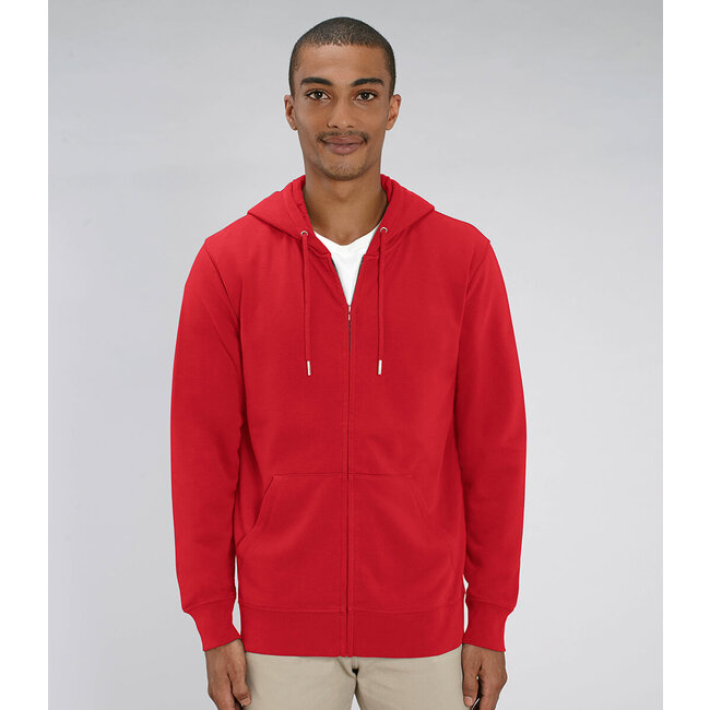 Premium Hoodie Met Rits Unisex Rood