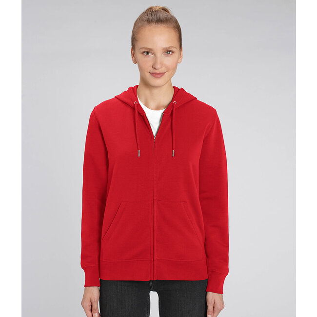 Premium Hoodie Met Rits Unisex Rood