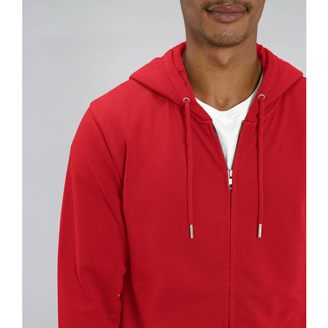 Premium Hoodie Met Rits Unisex Rood