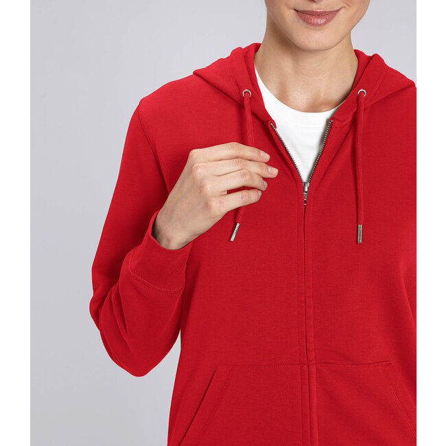 Premium Hoodie Met Rits Unisex Rood